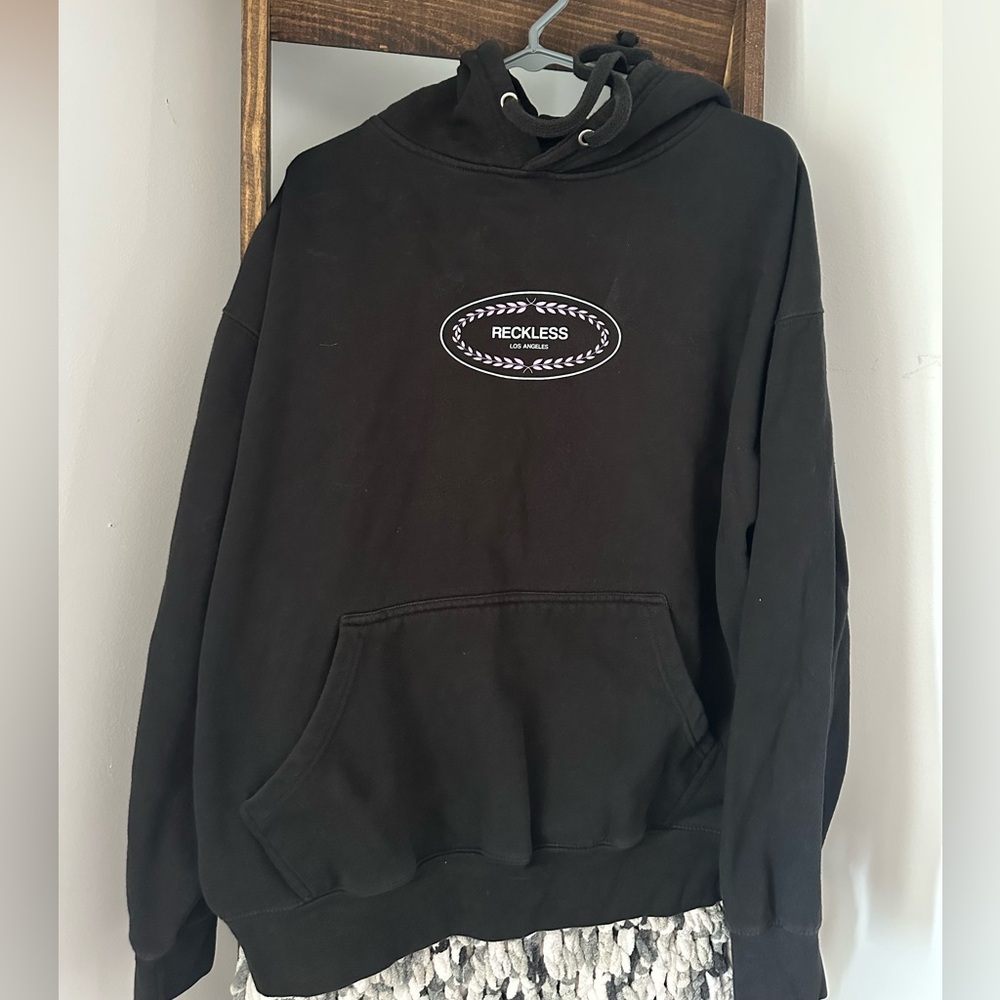 Black Hoodie with Reckless Logo